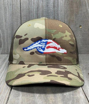 American Flyway Waterfowl Hats Richardson Multicam with Stars and Stripes AFW Style