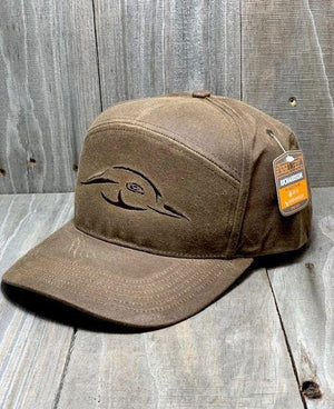 American Flyway Waterfowl Hats Solid Buck Waxed Cap 7 Panel Snapback