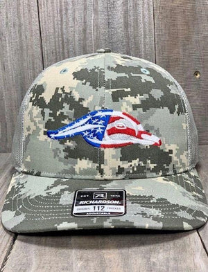 American Flyway Waterfowl Hats Stars and Stripes AFW Style Richardson Digital Camo