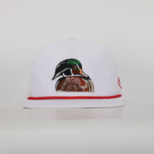 American Flyway Waterfowl Hats The Wood Duck In White Ripstop Rope Hat