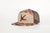 American Flyway Waterfowl Hats Turkey Tracks 7 Panel Brown Old School AFW Style