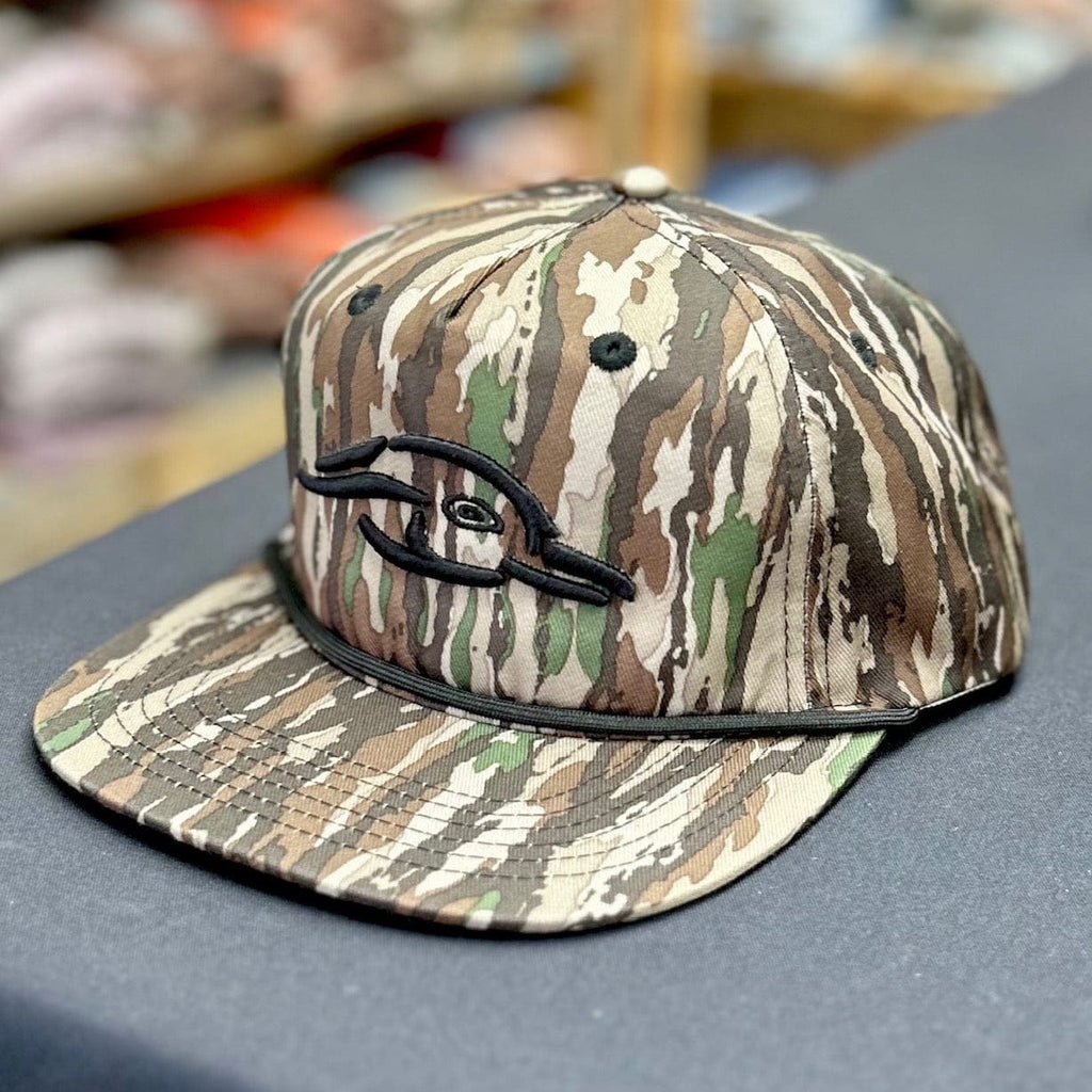 American Flyway Waterfowl Old School Camo Vintage Rope AFW Logo Old Rope Hat Realtree Original