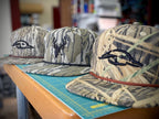 American Flyway Waterfowl Old School Camo Vintage Rope Old Rope Hat Mossy Shadow Grass w/ 3D AF Waterfowl Logo