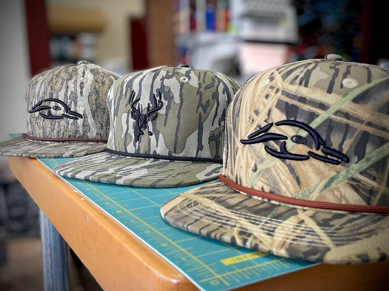 American Flyway Waterfowl Old School Camo Vintage Rope Old Rope Hat Mossy Shadow Grass w/ 3D AF Waterfowl Logo