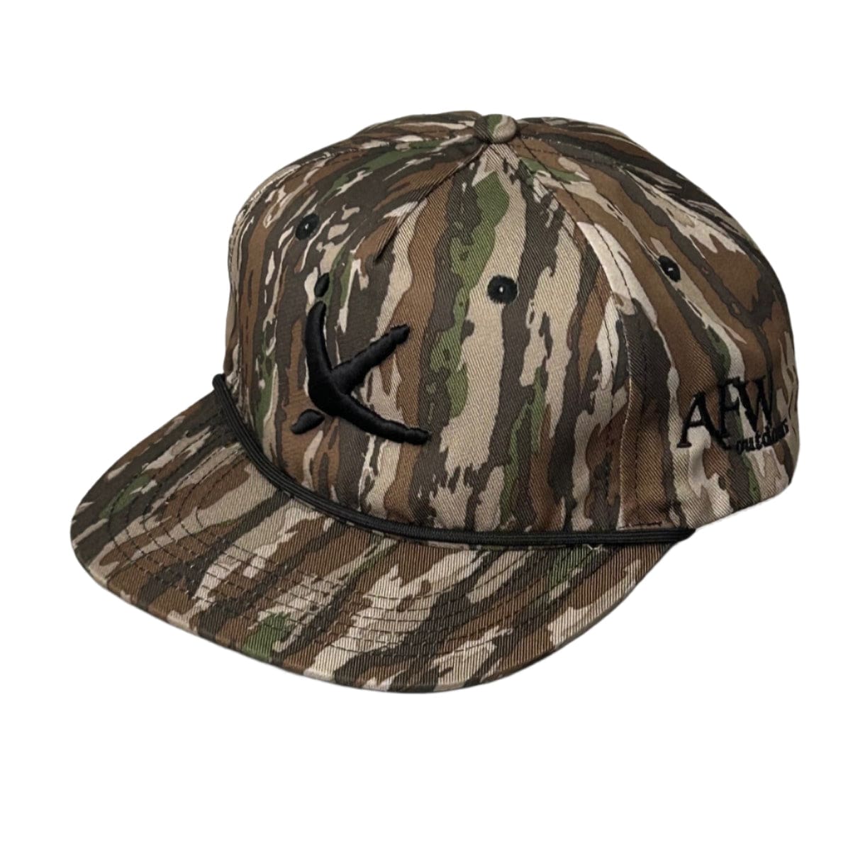American Flyway Waterfowl Old School Camo Vintage Rope Old Rope Hat Realtree Original w- Turkey Tracks