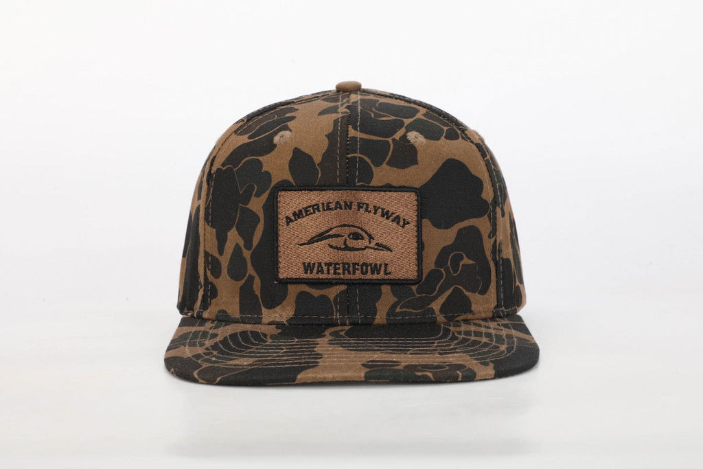 American Flyway Waterfowl Old School Solid Wax Cap w- Black Trim Patch