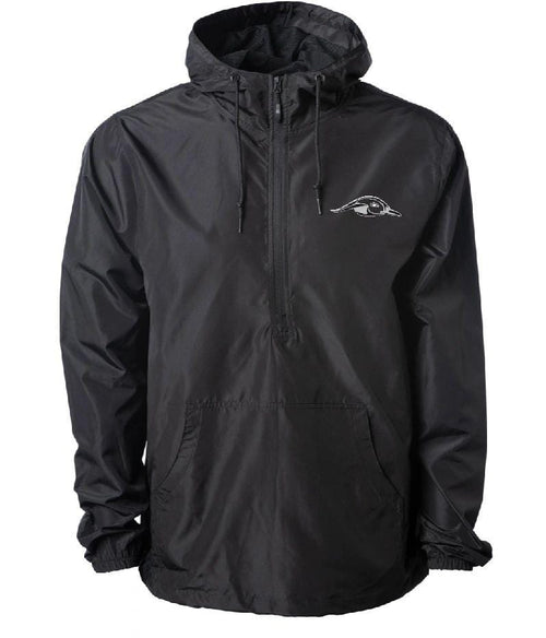 American Flyway Waterfowl Outerwear AF Waterfowl Black Lightweight 1-4 Zip Pullover Windbreaker Jacket - Water Resistant