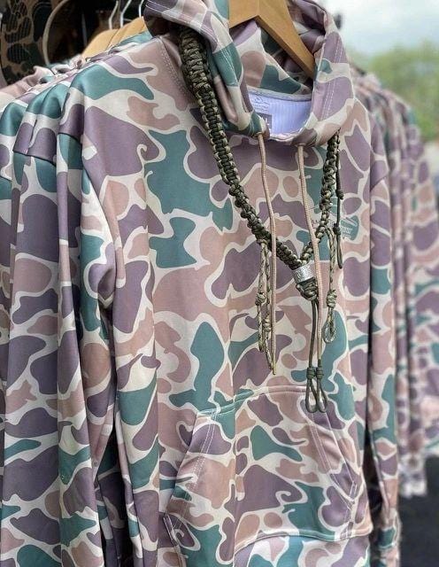 American Flyway Waterfowl Outerwear AF Waterfowl Old School Green and Brown Performance Hoodie