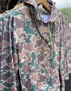 American Flyway Waterfowl Outerwear AF Waterfowl Old School Green and Brown Performance Hoodie