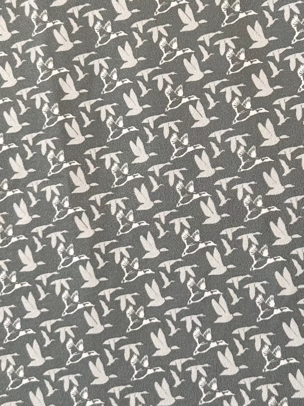 American Flyway Waterfowl Polo Shirts AFW Grey with White Flying Ducks Polo