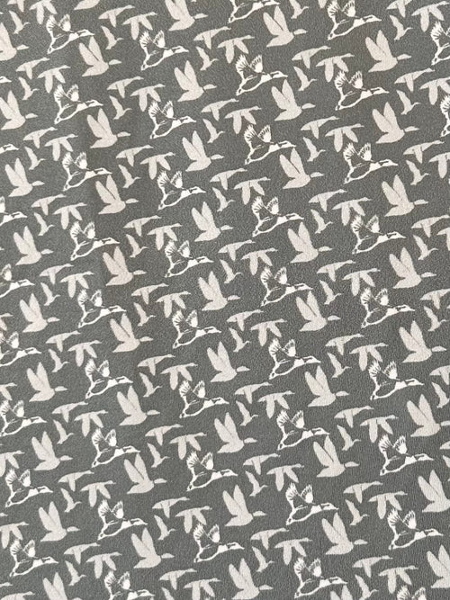 American Flyway Waterfowl Polo Shirts AFW Grey with White Flying Ducks Polo