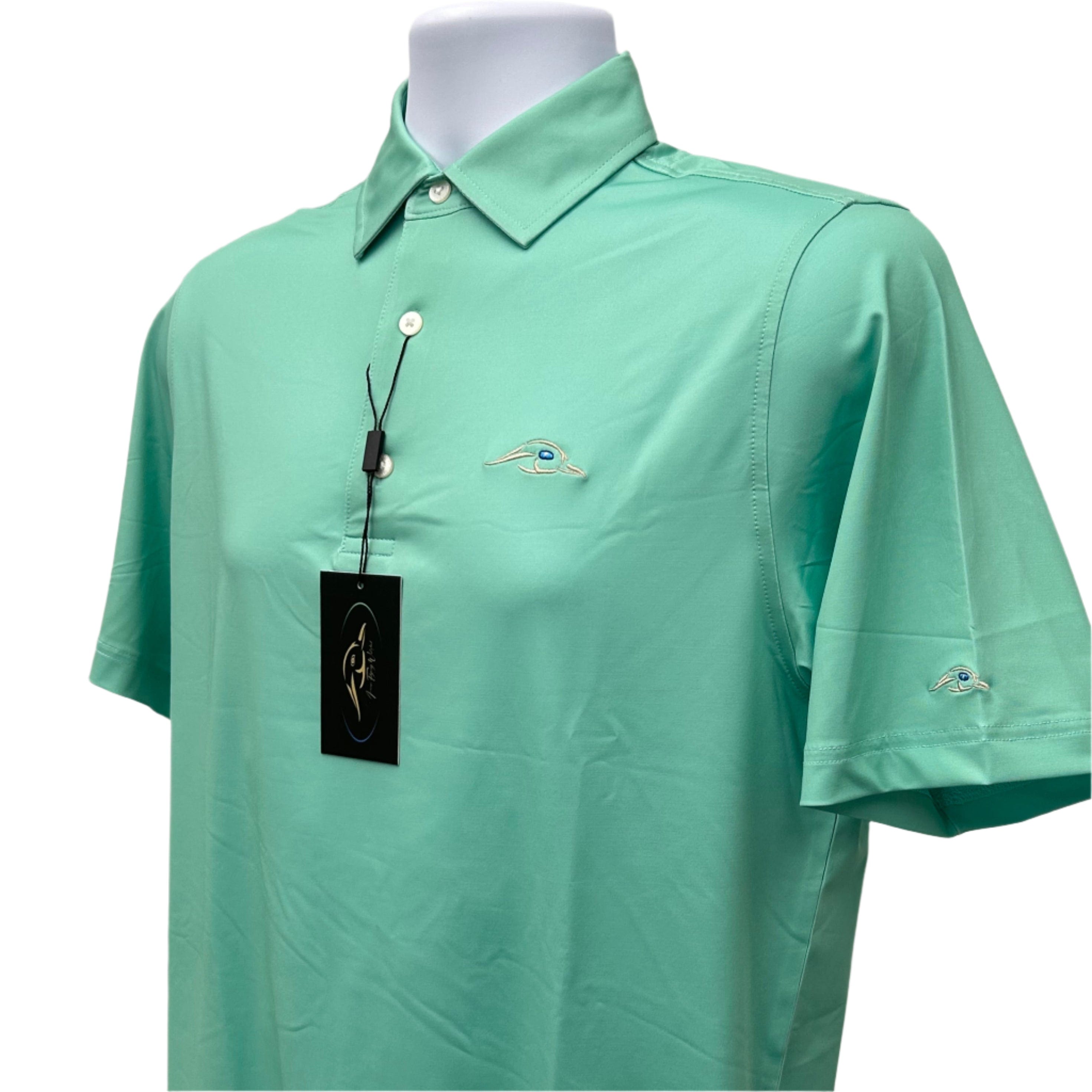 American Flyway Waterfowl Polo Shirts Small AFW Aquatic Awe Polo