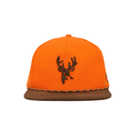 American Flyway Waterfowl RIPSTOP Youth Blaze Orange and Brown Ripstop Deer Rope Hat