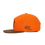 American Flyway Waterfowl RIPSTOP Youth Blaze Orange and Brown Ripstop Deer Rope Hat