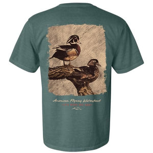 American Flyway Waterfowl Shirts Blue Spruce / Small Wood Duck Tee