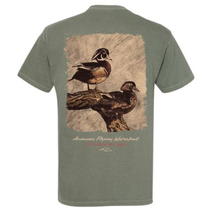 American Flyway Waterfowl Shirts Moss / Small Wood Duck Tee