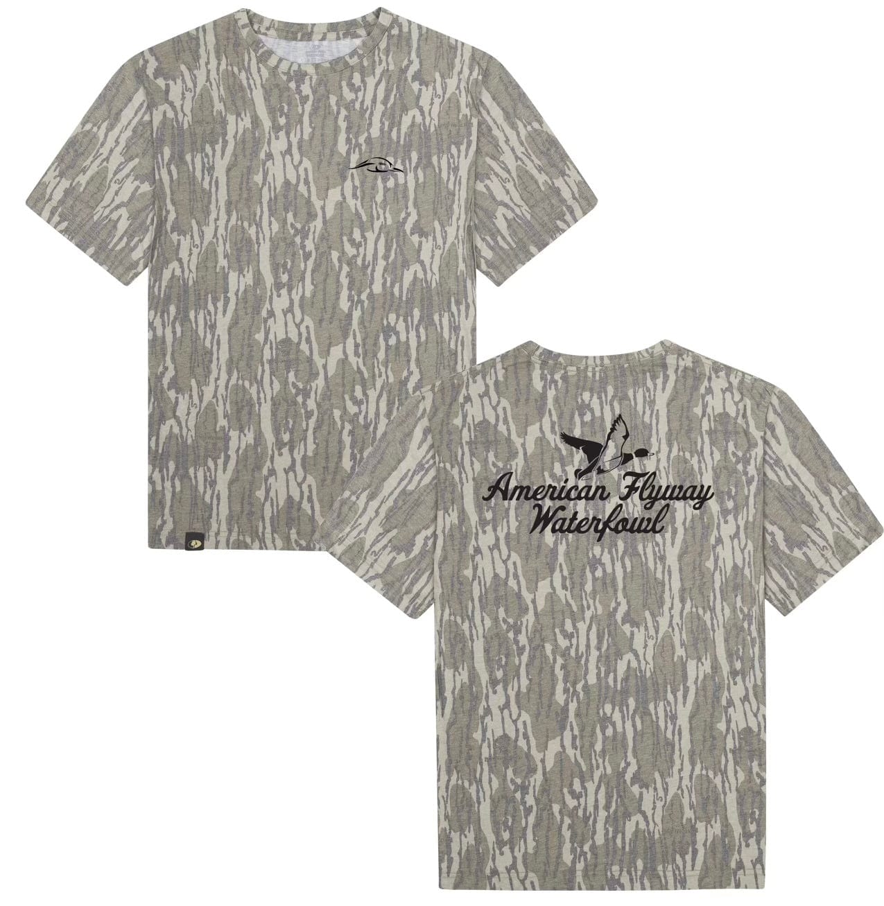 AMERICAN FLYWAY WATERFOWL Shirts Small AFW Mossy Oak Tee