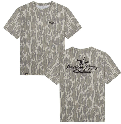 AMERICAN FLYWAY WATERFOWL Shirts Small AFW Mossy Oak Tee