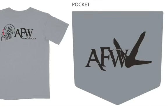 American Flyway Waterfowl Shirts The Strutter Tee - Granite w/ Pocket