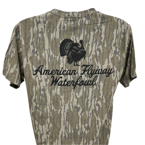 American Flyway Waterfowl Small AFW Outdoors Turkey Mossy Oak Tee