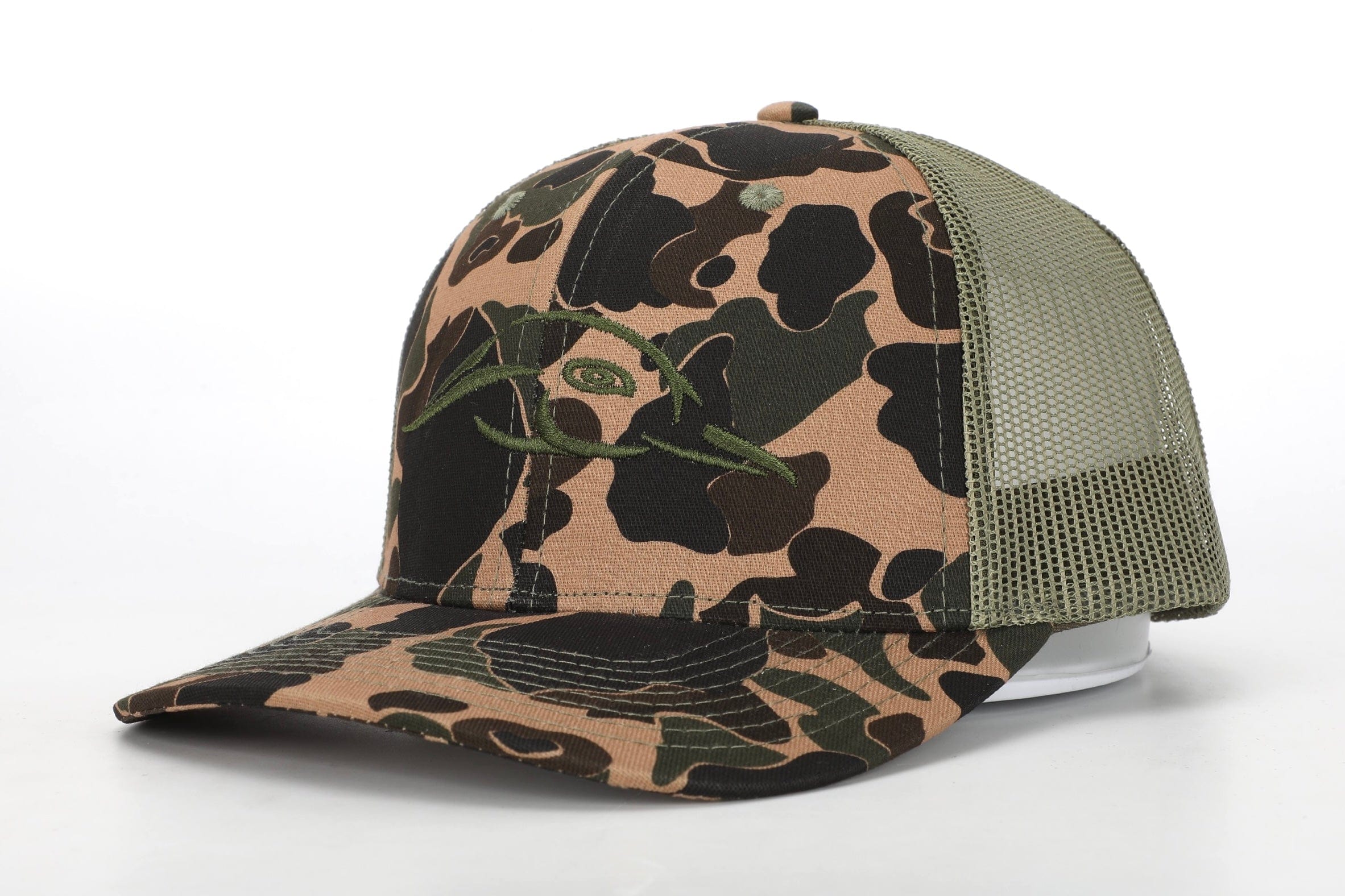 American Flyway Waterfowl TRUCKER HAT Old School Brown & Green AFW Logo Trucker