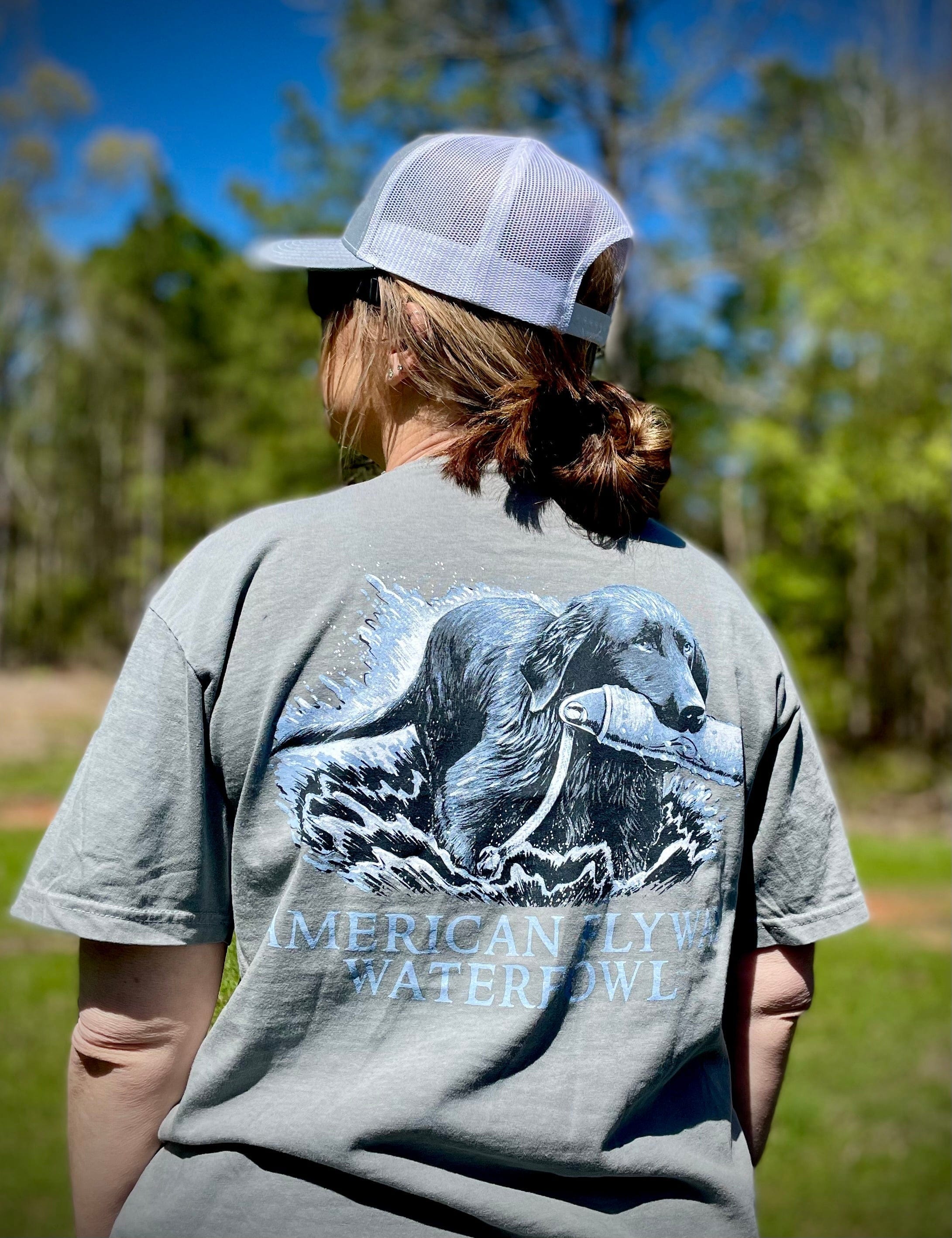 American Flyway Waterfowl TShirt Granite / Small Retriever In Training