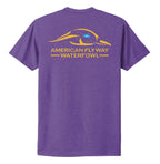 American Flyway Waterfowl TShirt Purple Rush Tee Shirt w/ Solid Logo Distressed