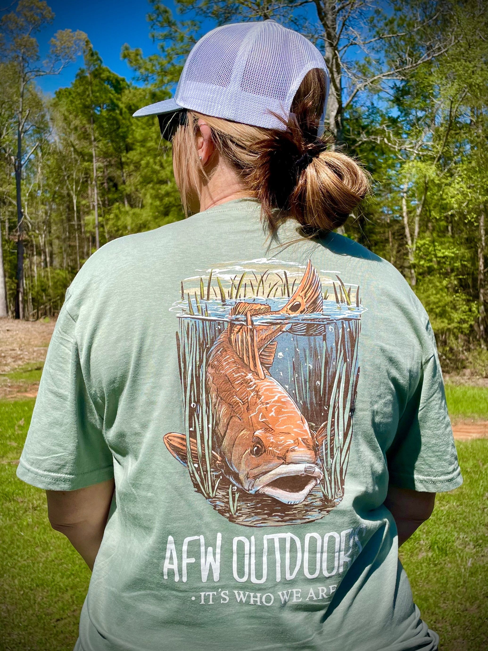 American Flyway Waterfowl TShirt Sage / Small The Redfish Tee