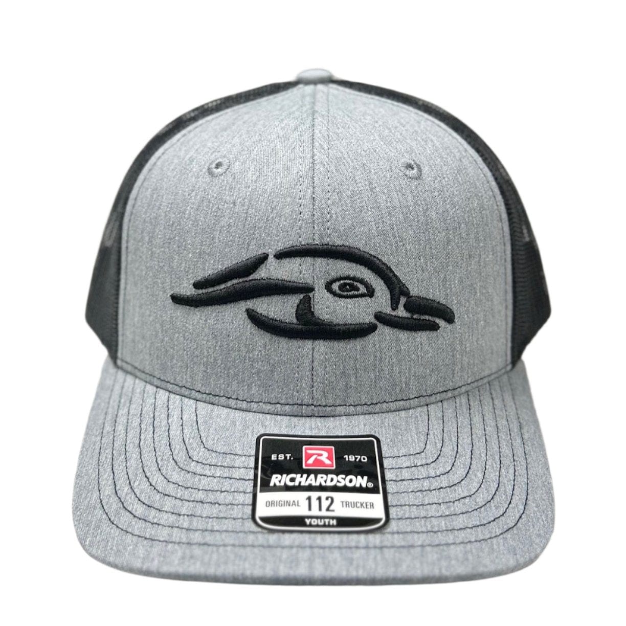 American Flyway Waterfowl Youth 112Y AFW Duck Logo Heather Grey - Black Mesh Back
