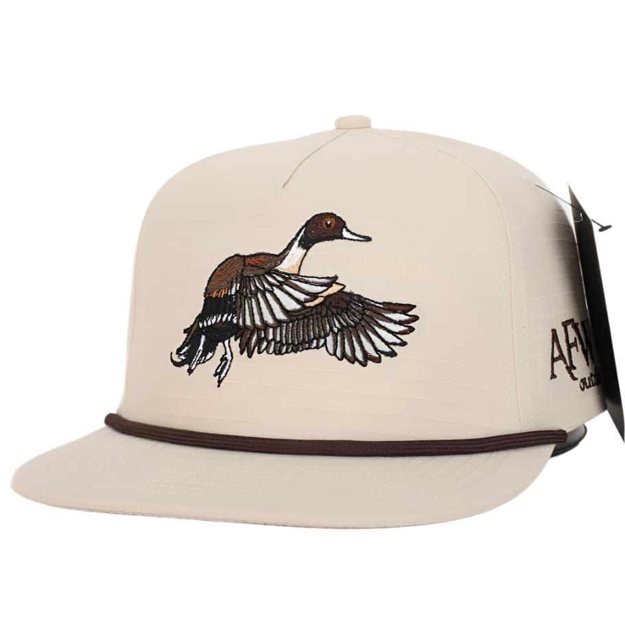 American Flyway Waterfowl Youth Vintage Rope Hat Youth Light Khaki Pintail RipStop Hat