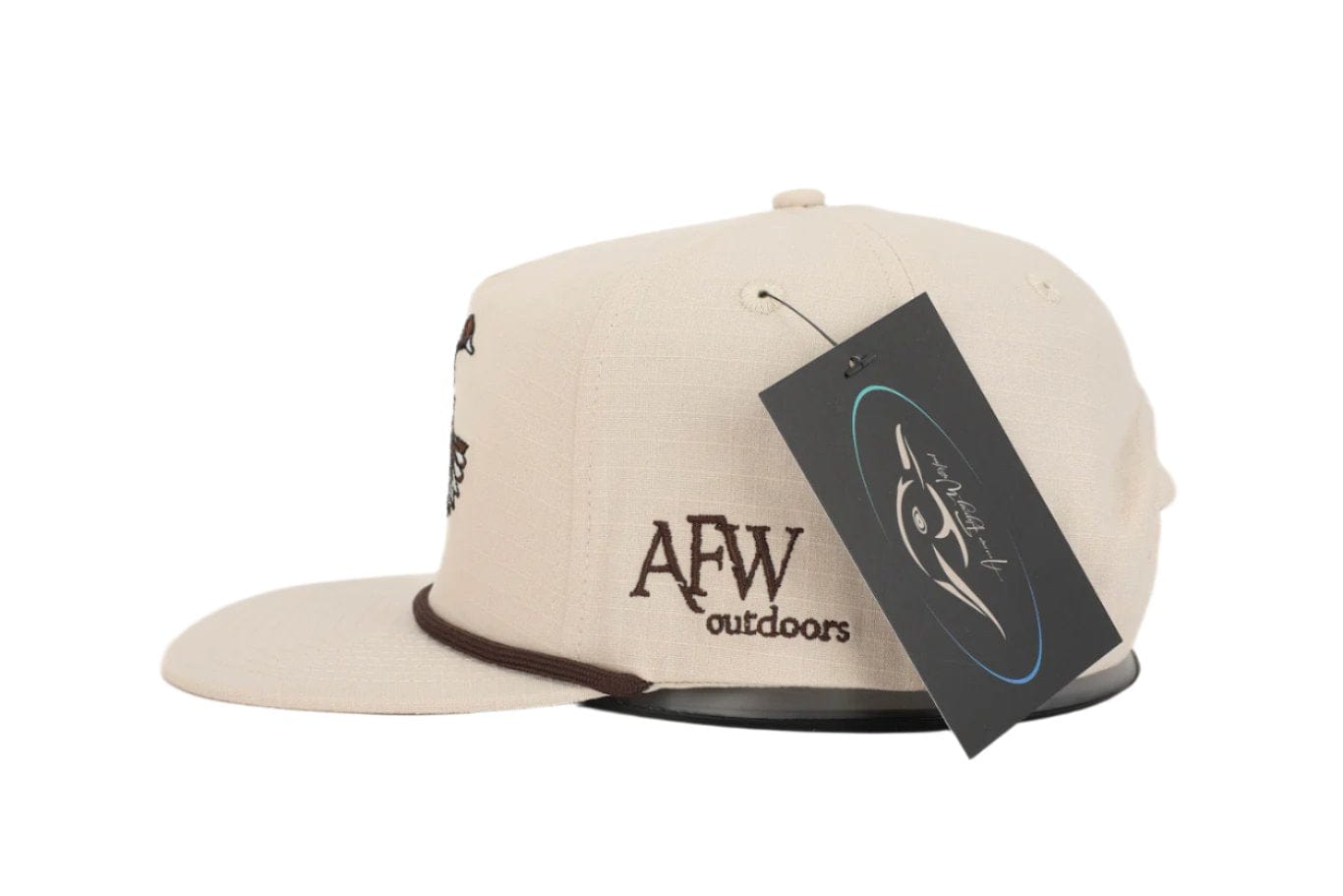 American Flyway Waterfowl Youth Vintage Rope Hat Youth Light Khaki Pintail RipStop Hat