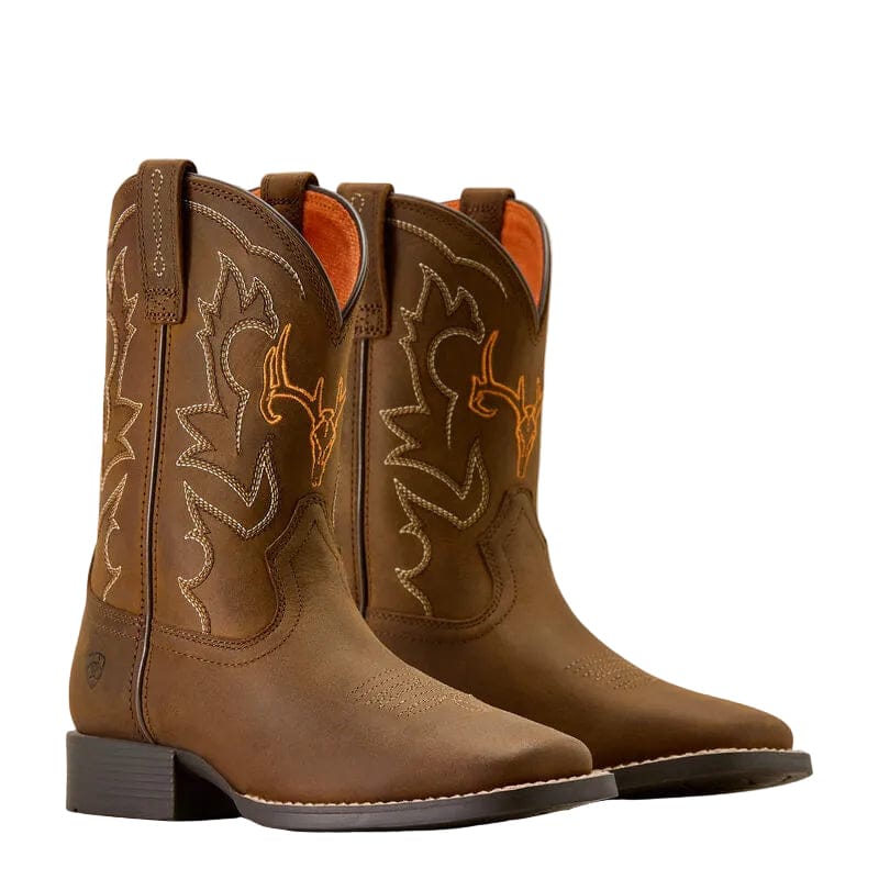 ARIAT Boots Ariat Boy's Distressed Brown Deer Ridge Western Boots 10074193