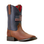 ARIAT Boots Ariat Kid's Hickory Smoke & Navy Freedom Rider Western Boot 10074213