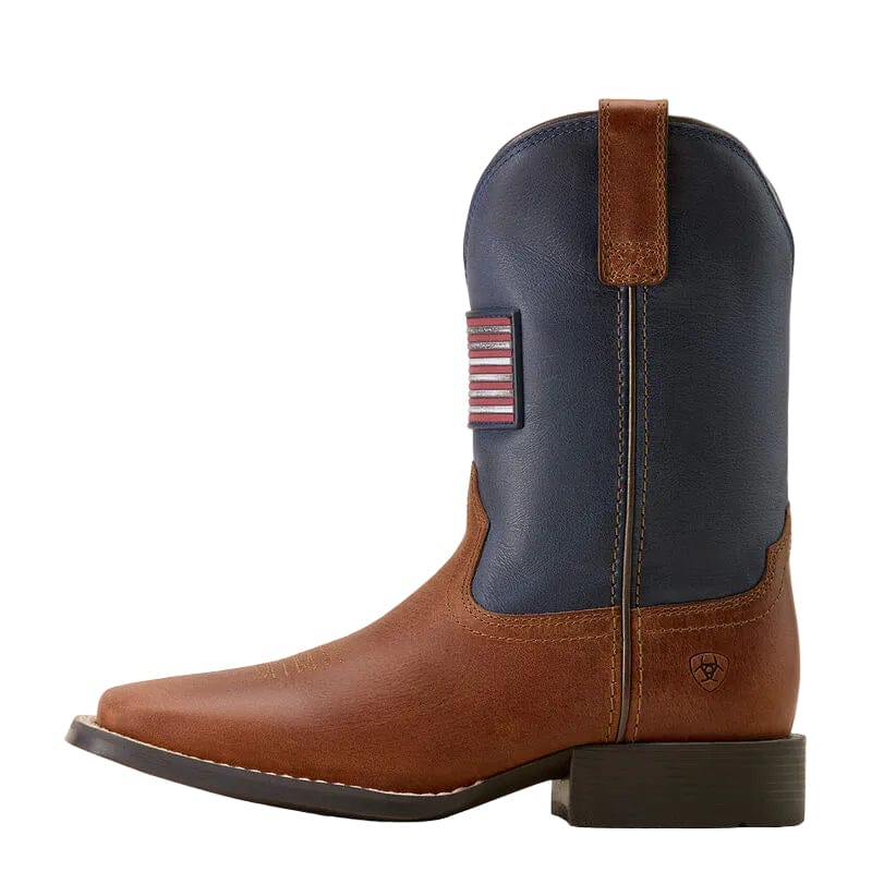 ARIAT Boots Ariat Kid's Hickory Smoke & Navy Freedom Rider Western Boot 10074213