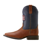 ARIAT Boots Ariat Kid's Hickory Smoke & Navy Freedom Rider Western Boot 10074213