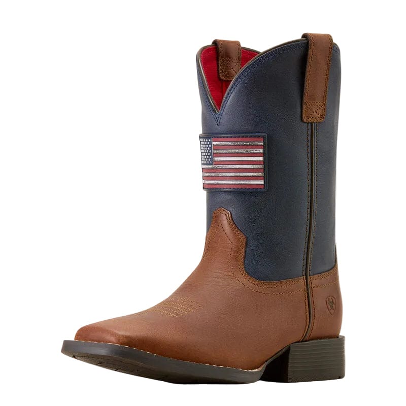 ARIAT Boots Ariat Kid's Hickory Smoke & Navy Freedom Rider Western Boot 10074213