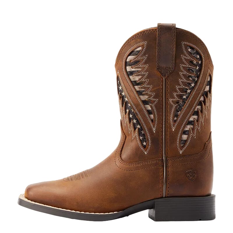 ARIAT Boots Ariat Kids Quickdraw VentTEK Wide Square Toe Western Boot 10044485