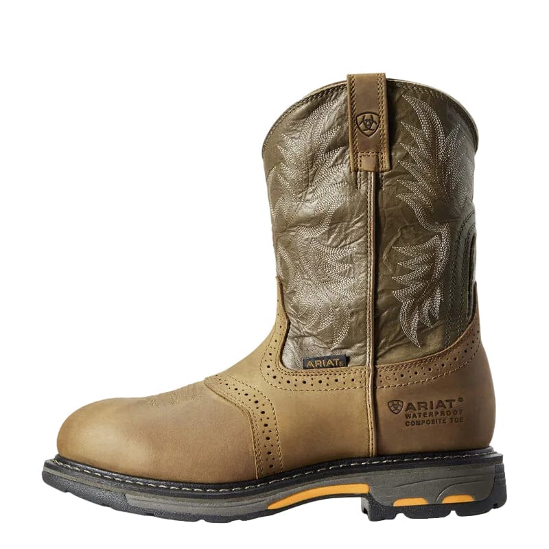 ARIAT Boots Ariat Men's Aged Bark WorkHog Waterproof Composite Toe Work Boots 10008635