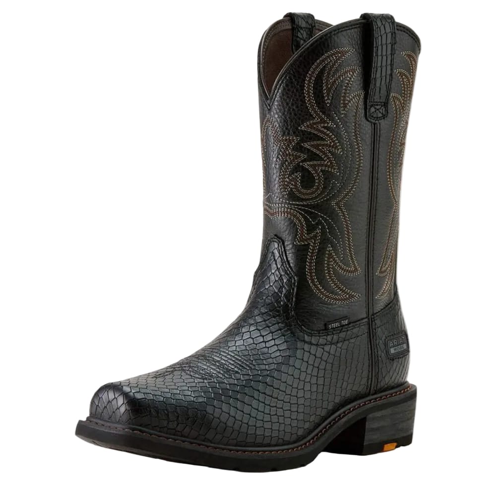 ARIAT Boots Ariat Men's Black Dragon Print Ironside Square Toe Steel Toe Work Boot 10063892