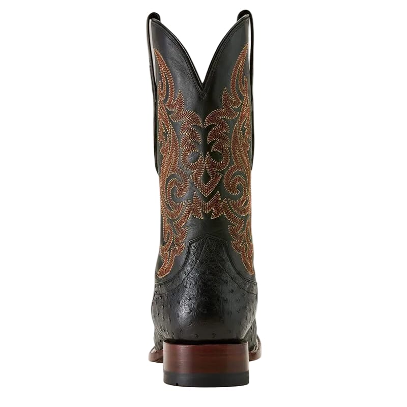 ARIAT Boots Ariat Men's Black Full Quill Ostrich Classic Cash Western Exotic Boots 10063776