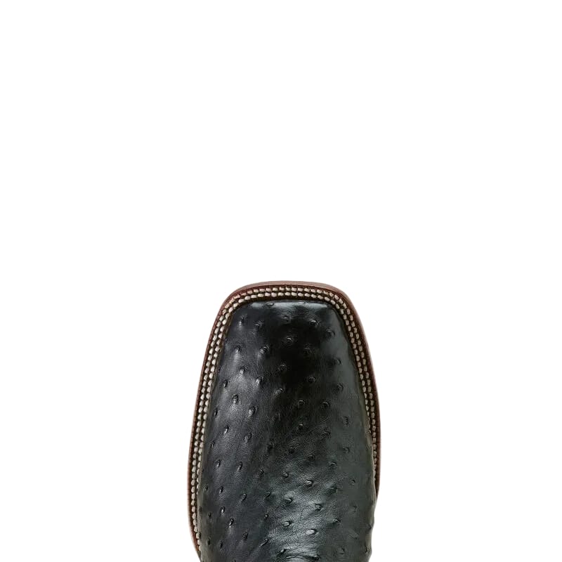 ARIAT Boots Ariat Men's Black Full Quill Ostrich Classic Cash Western Exotic Boots 10063776