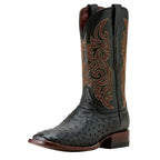 ARIAT Boots Ariat Men's Black Full Quill Ostrich Classic Cash Western Exotic Boots 10063776