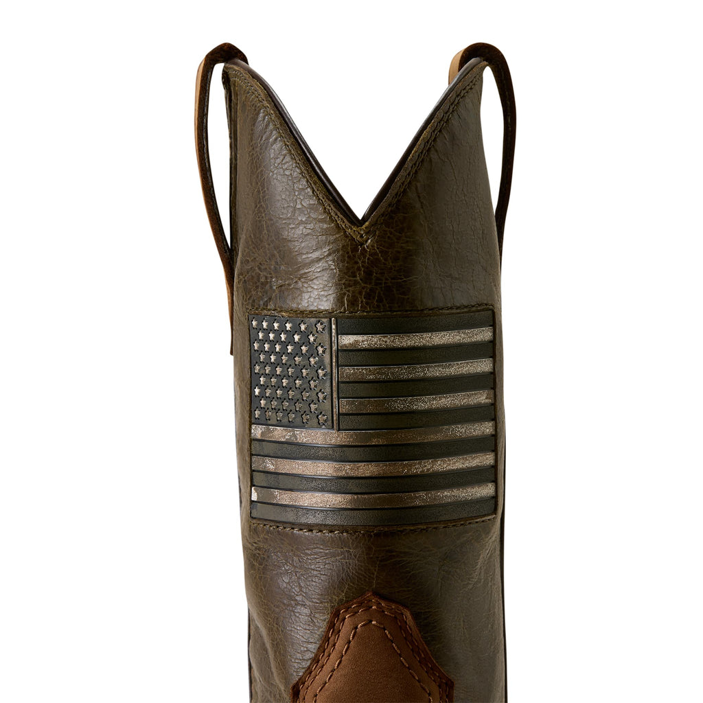 ARIAT Boots Ariat Men's Brown Activator Patriot Wide Square Toe Steel Toe Work Boot 10080468