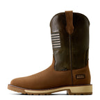 ARIAT Boots Ariat Men's Brown Activator Patriot Wide Square Toe Steel Toe Work Boot 10080468
