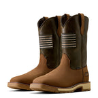 ARIAT Boots Ariat Men's Brown Activator Patriot Wide Square Toe Steel Toe Work Boot 10080468