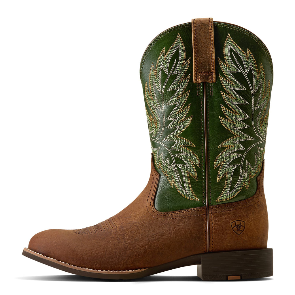 ARIAT Boots Ariat Men's Buff Tan Sport Stockman U Toe Cowboy Boot 10080533