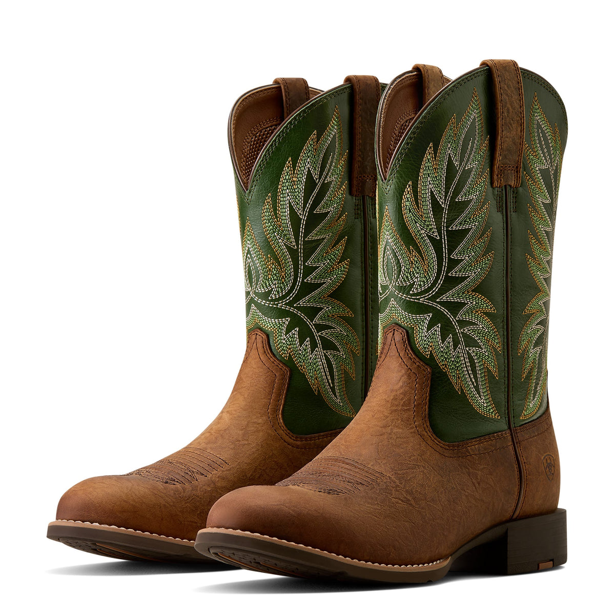 ARIAT Boots Ariat Men's Buff Tan Sport Stockman U Toe Cowboy Boot 10080533