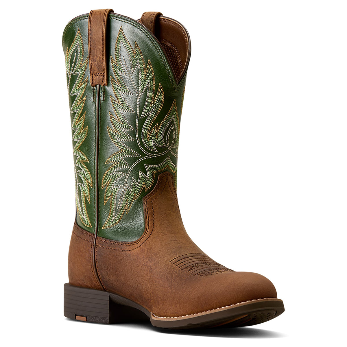 ARIAT Boots Ariat Men's Buff Tan Sport Stockman U Toe Cowboy Boot 10080533
