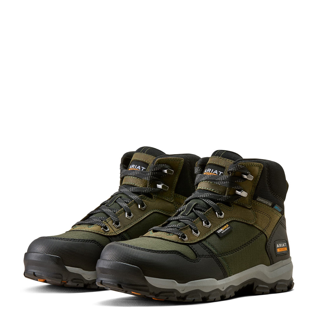 ARIAT Boots Ariat Men's Burnt Olive Stryker Neo Waterproof Composite Toe Work Boot 10080449