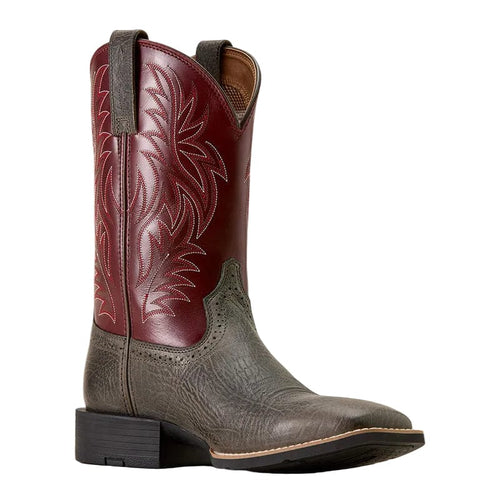 ARIAT Boots Ariat Men's Charcoal Grey Hippo Print Sport Western Cowboy Boot 10074223